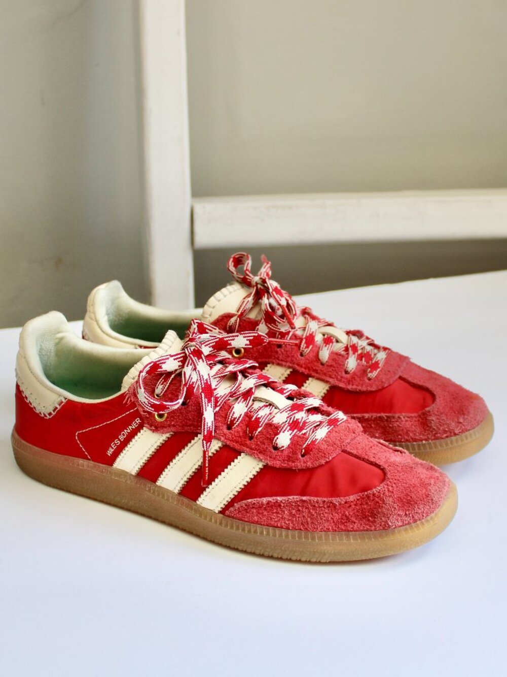 Adidas Originals x Wales Bonner Red Scarlet Samba Sneakers Size 8.5 M / 9.5 W